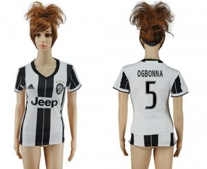 Womens Juventus #5 Dgbonna Home Soccer Club Jersey