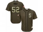 Mens Majestic Seattle Mariners #52 Carlos Ruiz Replica Green Salute to Service MLB Jersey
