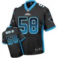 Nike Carolina Panthers #58 Thomas Davis Sr Black Team Color Men' Stitched NFL Elite Drift Fashion Jersey