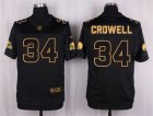 Nike Cleveland Browns #34 Isaiah Crowell Black Pro Line Gold Collection Jersey(Elite)