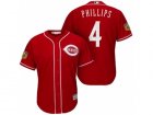 Mens Cincinnati Reds #4 Brandon Phillips 2017 Spring Training Cool Base Stitched MLB Jersey
