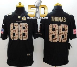 Nike Denver Broncos #88 Demaryius Thomas Black Super Bowl 50 Men\'s Stitched NFL Limited Salute to Service Jersey