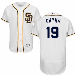 Men\'s Majestic San Diego Padres #19 Tony Gwynn White Flexbase Authentic Collection MLB Jersey