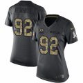 Women's Nike Green Bay Packers #92 Reggie White Limited Black 2016 Salute to Service NFL Jersey