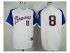 mlb jerseys atlanta braves #8 upton white [1974 m&n]