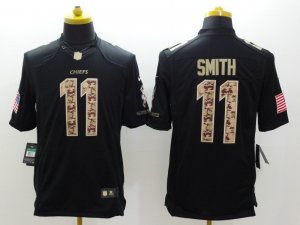 Nike Kansas City Chiefs #11 Alex Smith Black Salute to Service Jerseys(Limited)