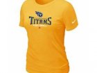 Women Tennessee Titans Yellow T-Shirt