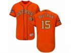 Men Houston Astros #15 Carlos Beltran Orange FlexBase Authentic 2018 Gold Program Stitched Baseball Jersey