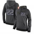 NFL Women's Nike Dallas Cowboys #22 Emmitt Smith Stitched Black Anthracite Salute to Service Player Performance Hoodie
