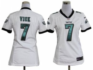 Nike Women Philadelphia Eagles #7 Michael Vick White Jerseys