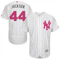 Men's Majestic New York Yankees #44 Reggie Jackson Authentic White 2016 Mother's Day Fashion Flex Base MLB Jersey