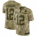 Mens Nike Green Bay Packers #12 Aaron Rodgers Limited Camo 2018 Salute to Service NFL Jersey