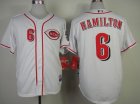 mlb jerseys cincinnati reds #6 hamilton white