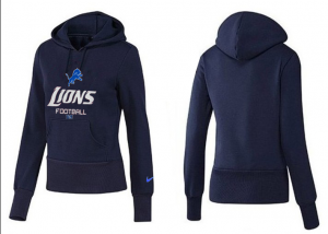 Women Detroit Lions Logo Pullover Hoodie-046