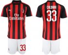 2018-19 AC Milan 33 CALDARA Home Soccer Jersey