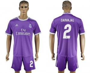 Real Madrid #2 Carvajal Away Soccer Club Jersey