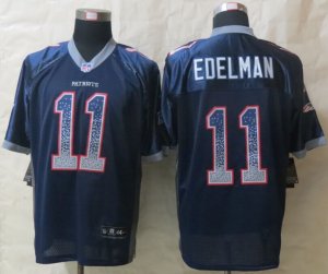 Nike New England Patriots #11 Edelman blue Jerseys(Drift Fashion Elite)