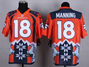 Nike Denver Broncos #18 Peyton Manning Jerseys(Style Noble Fashion Elite)