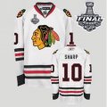 nhl jerseys nhl chicago blackhawks #10 sharp white[2013 stanley cup]