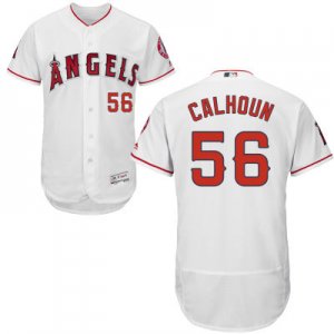 2016 Men\'s Los Angeles Angels of Anaheim #56 Kole Calhoun Majestic White Flexbase Authentic Collection Player Jersey