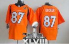 Nike Denver Broncos #87 Eric Decker Orange Team Color Super Bowl XLVIII NFL Jersey(2014 New Elite)