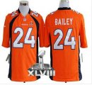 Nike Denver Broncos #24 Champ Bailey Orange Team Color Super Bowl XLVIII NFL Game Jersey