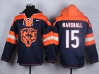 Nike chicago bears #15 brandon marshall blue jersey[pullover hooded sweatshirt]