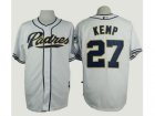 San Diego Padres #27 Matt Kemp White Cool Base Stitched Baseball Jersey
