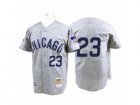 Men's Mitchell and Ness Chicago Cubs #23 Ryne Sandberg Replica Grey 1969 Throwback MLB Jersey