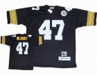 Pittsburgh Steelers #47 Mel Blount Throwback black