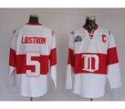 nhl deroit red wings #5 lidstrom white winter