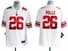 Nike New York Giants #26 Rolle white Game Jerseys