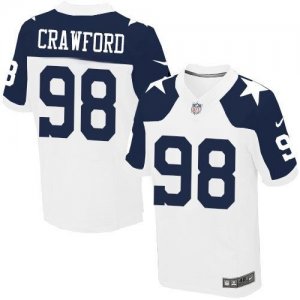 Nike Dallas Cowboys #98 Tyrone Crawford white Thanksgiving Jerseys(Elite)