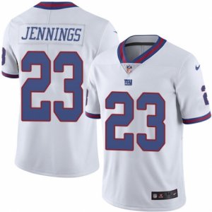 Mens Nike New York Giants #23 Rashad Jennings Limited White Rush NFL Jersey