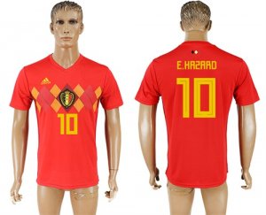 Belgium 10 E.HAZARD Home 2018 FIFA World Cup Thailand Soccer Jersey