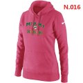 Women NEW Miami Dolphins Heart & Soul Pullover Hoodie pink