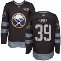 Mens Buffalo Sabres #39 Dominik Hasek Black 1917-2017 100th Anniversary Stitched NHL Jersey