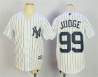 Yankees #99 Aaron Judge White Youth Cool Base Jersey