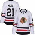 Womens Reebok Chicago Blackhawks #21 Stan Mikita Authentic White 2017 Winter Classic NHL Jersey