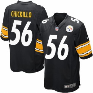 Mens Nike Pittsburgh Steelers #56 Anthony Chickillo Game Black Team Color NFL Jersey