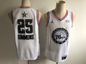 76ers #25 Ben Simmons White 2019 All-Star Game Jordan Brand Swingman Jersey