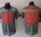 Nike 49ers #53 NaVorro Bowman Grey Shadow With Hall of Fame 50th Patch NFL Elite Jersey