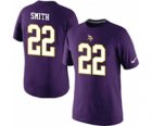 Nike Minnesota Vikings 22 Harrison Smith Pride Name & Number T-Shirt Purple