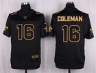 Nike New Orleans Saints #16 Brandon Coleman Black Pro Line Gold Collection Jersey(Elite)