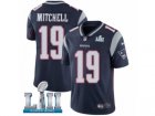 Men Nike New England Patriots #19 Malcolm Mitchell Navy Blue Team Color Vapor Untouchable Limited Player Super Bowl LII NFL Jersey