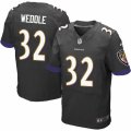 Mens Nike Baltimore Ravens #32 Eric Weddle Elite Black Alternate NFL Jersey