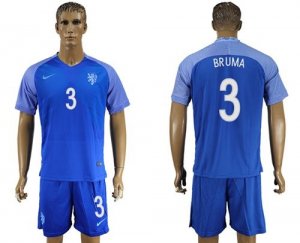 Holland #3 Bruma Away Soccer Country Jersey