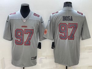 Nike 49ers #97 Nick Bosa Gray Atmosphere Fashion Vapor Limited Jersey