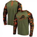 Detroit Lions Heathered Gray Camo NFL Pro Line by Fanatics Branded Long Sleeve T-Shirt