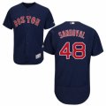Men's Majestic Boston Red Sox #48 Pablo Sandoval Navy Blue Flexbase Authentic Collection MLB Jersey
